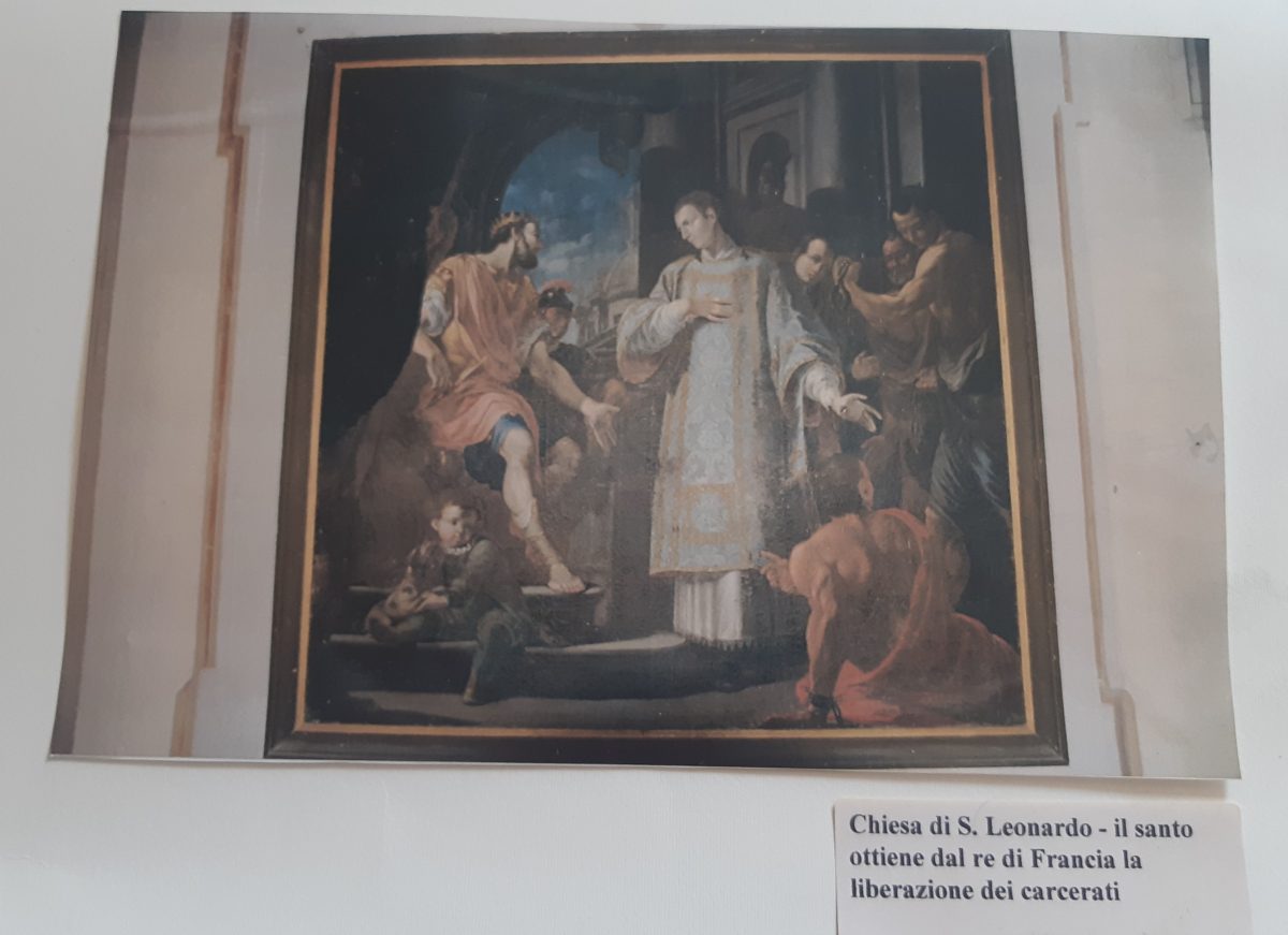 Chiesa di San Leonardo - il santo ottiene dal re di Francia la liberazione dei carcerati