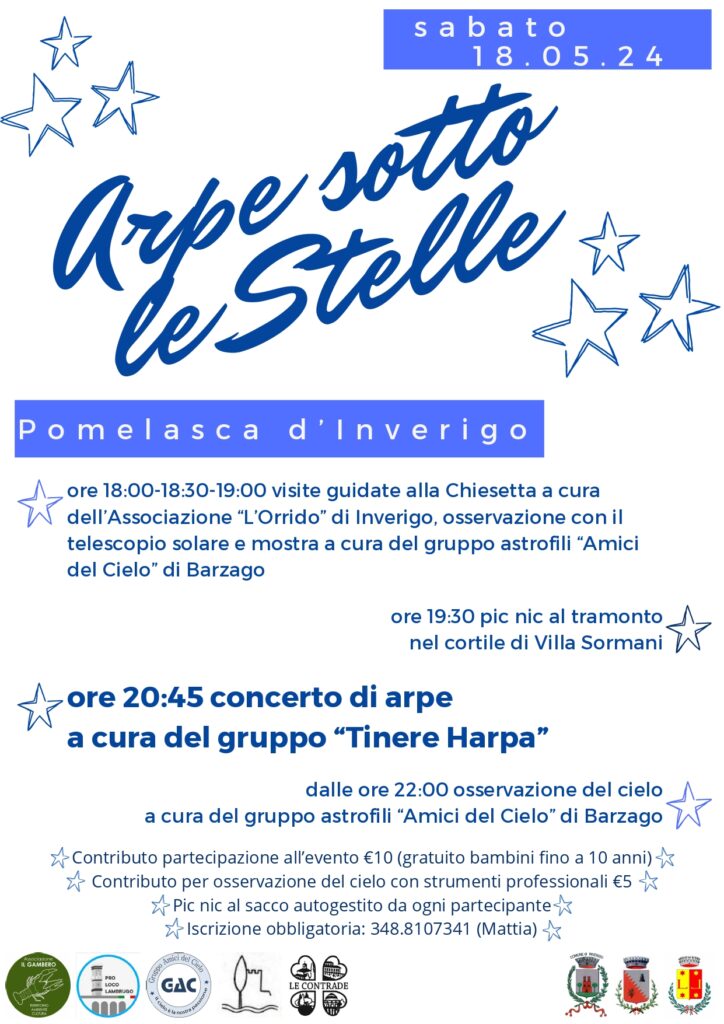 "Arpe sotto le Stelle" programma e iscrizioni