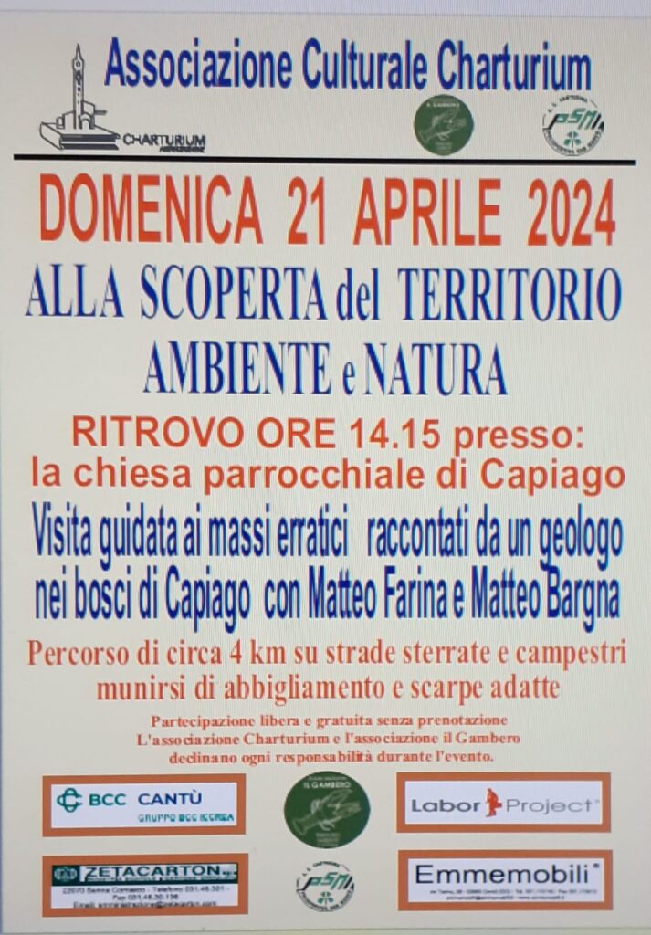 Escursione alla riscoperta dei massi erratici e del territorio